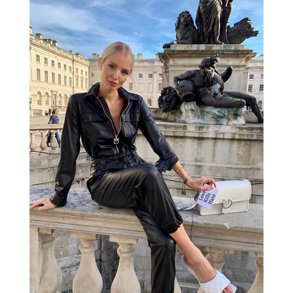Pinko faux leather jumpsuit